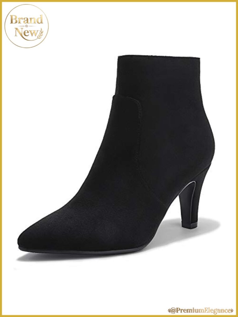 Kitten Low Heel Pointed Toe Short Boots Women Booties Ankle